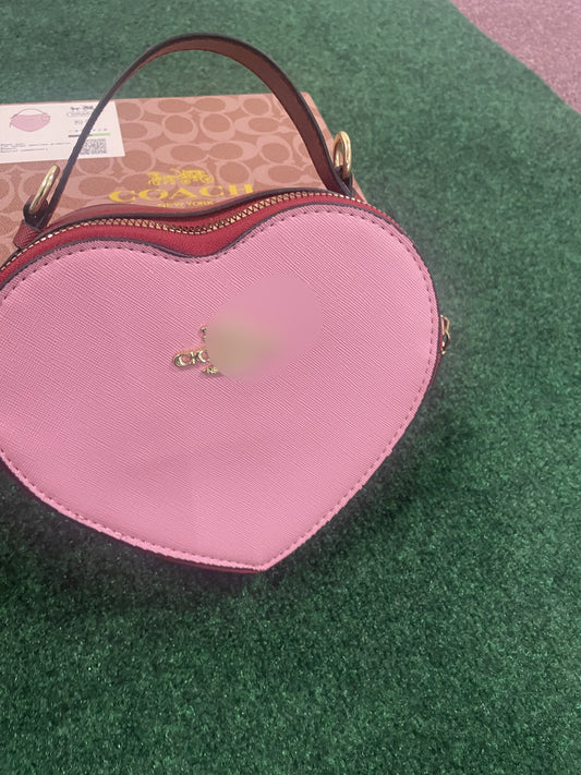 Pink heart purse